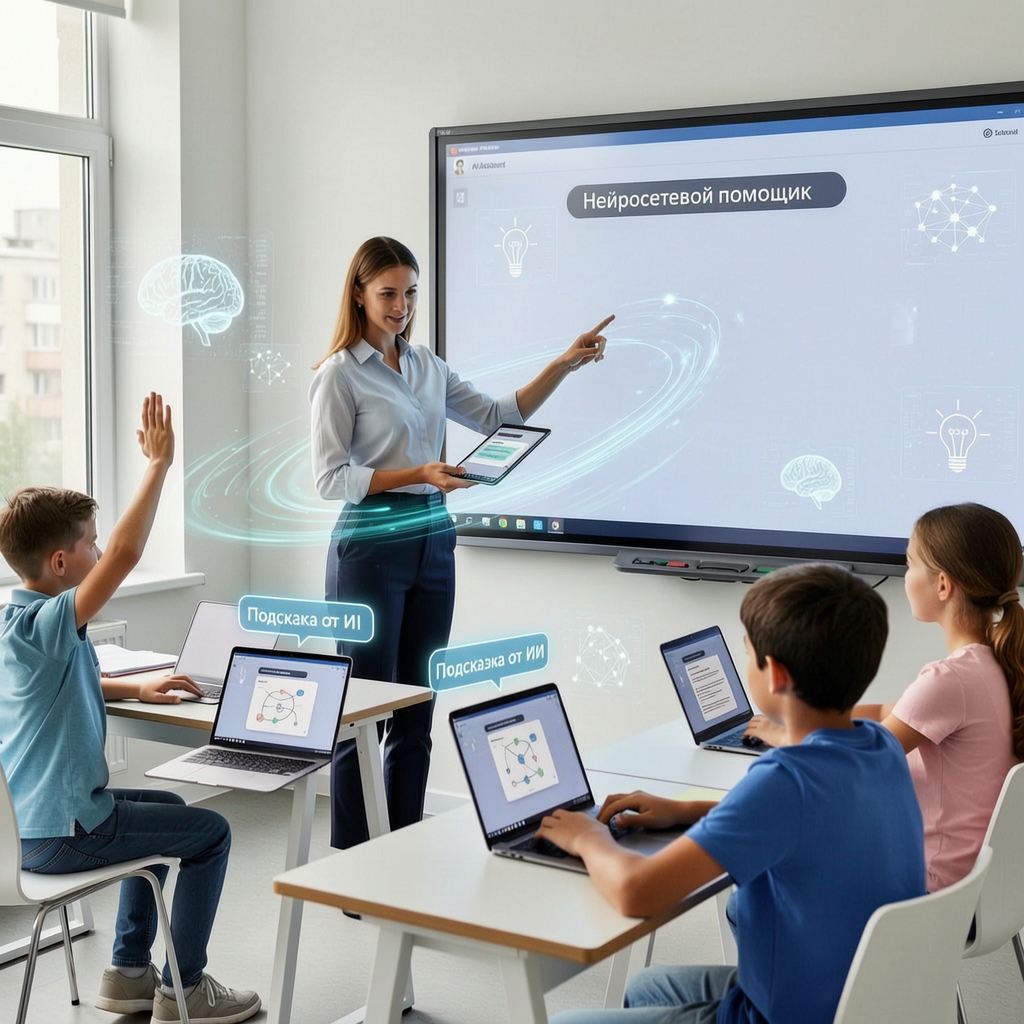 Преподаватель с ноутбуком